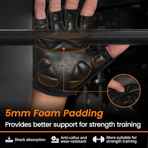 Premium Leather Workout Gloves for Men and Women: Ideal for Weightlifting, Gym, Cycling