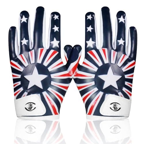 Youth Football Silicone Grip Gloves for Kids: Enhance Ball Control — XGSY-Blue