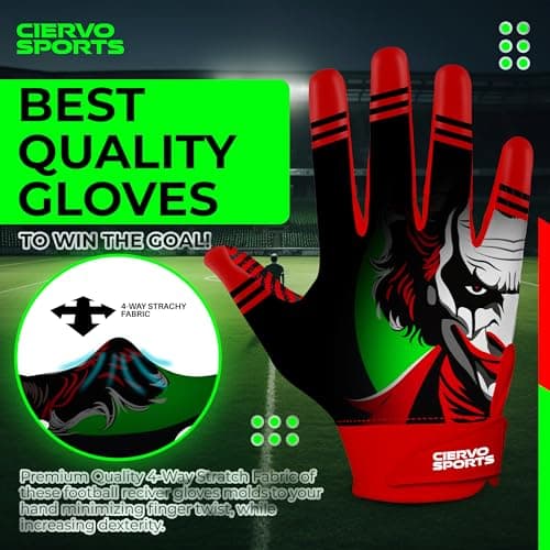 Non-Slip Football Gloves for Adults & Youth