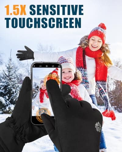 RIGWARL Thick Winter Gloves for Men & Women, Waterproof & Windproof, Warm Touchscreen Gloves