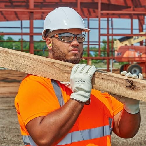 J. J. Keller SAFEGEAR Cowhide Leather Work Gloves with Keystone Thumb