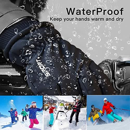 Winter Warm Touchscreen Gloves for Men & Women - Waterproof Thermal Snow Gloves
