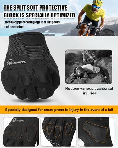 RIGWARL Comfortable Mountain Bike Gloves with Touchscreen Fingers for Men and Women ATV/MTB Riding…