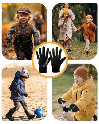 RIGWARL Winter Water Repellent Anti-Slip Cycling Gloves for 3-6 Year Old Boys and Girls