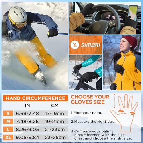 SIMARI Winter Gloves: Warm, Touchscreen Compatible, Waterproof for Men & Women