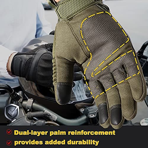 AXBXCX Men's Motorcycle Gloves - Touchscreen Capable, Ultimate Protection, Durable for Outdoor Activities