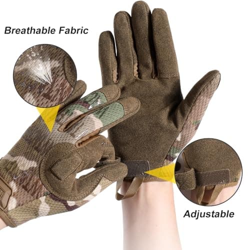 Tactical Men's Full Finger Gloves for Airsoft & Paintball