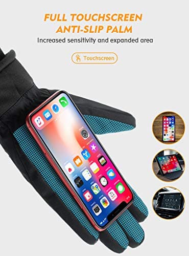 TRENDOUX Men's Winter Warm 3M Thinsulate -20℉ Windproof Waterproof Ski Gloves