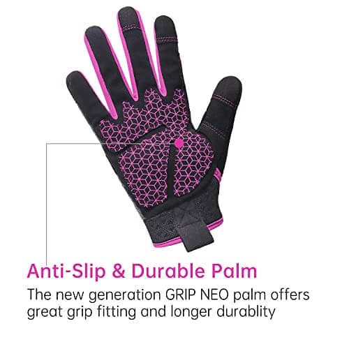 AIGEVTURE Women's Breathable Touch Screen Gloves, Pink, Large
