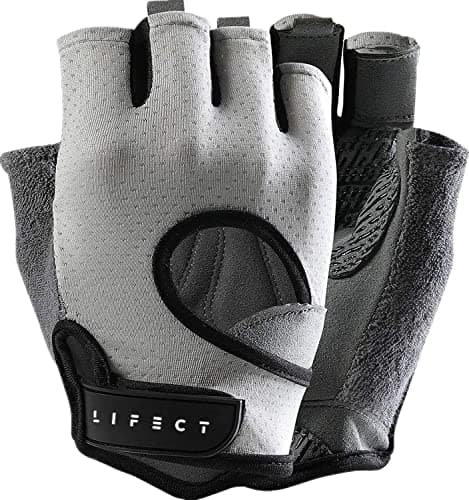 LIFECT Freedom Workout Gloves for Powerlifting and Gym, Curved Open Back, Men and Women
