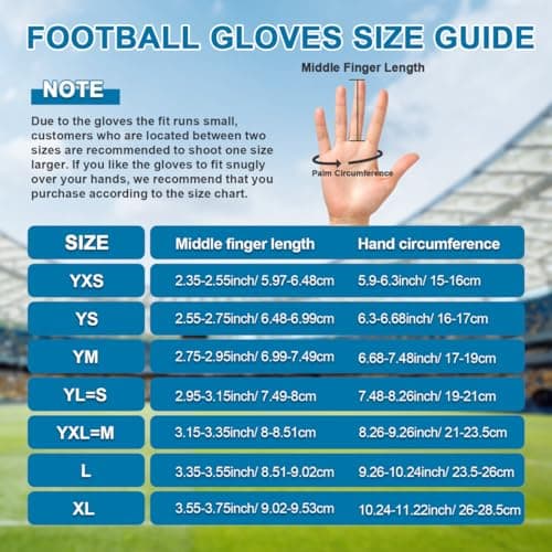 Football Gloves for Men, Youth, and Adults with Super Tacky Grip