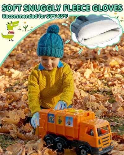 RIGWARL Kids Winter Fleece Gloves Water Repellent Lightweight