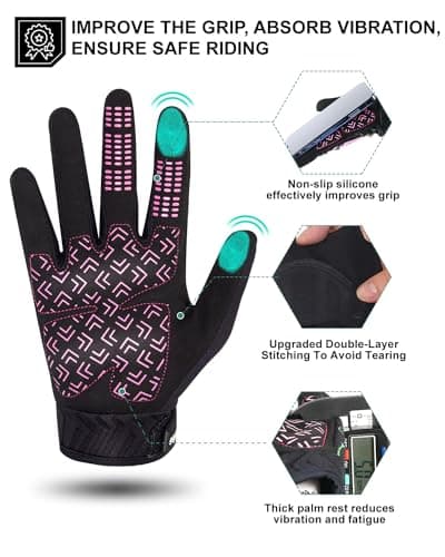 RIGWARL touch screen non-slip skeleton gloves for cycling enthusiasts.