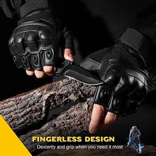 Tactical Fingerless Gloves for Motorbike & Motorcycle Riding