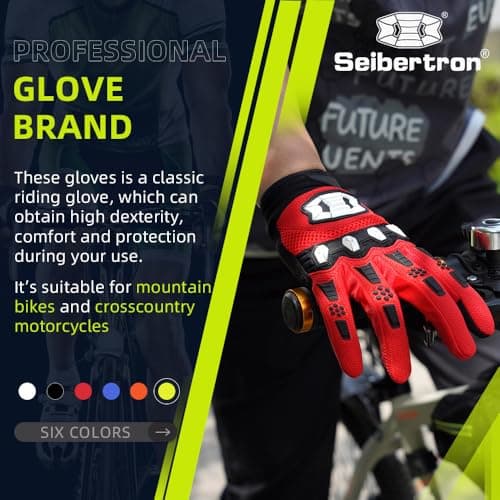Seibertron Full Finger Motocross Racing Gloves Touch Recognition