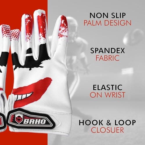 Jester Elite Super Sticky Tacky Grip Football Gloves - Adult & Youth