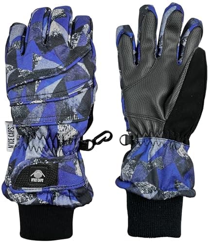 N'Ice Caps Kids' Waterproof Winter Warm Thinsulate Gloves — Royal Geo
