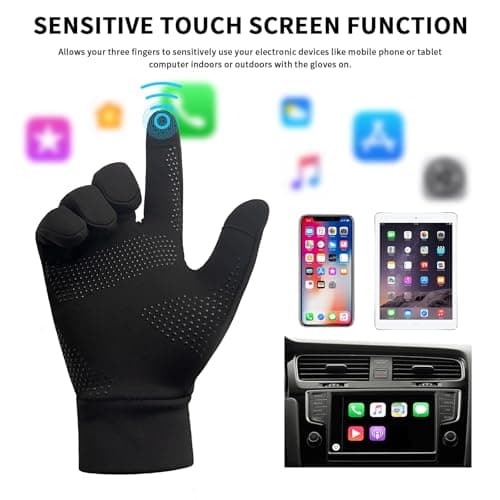 VigorGlove Warm Winter Anti-Slip Touch Screen Gloves with Thermal Fleece Lining