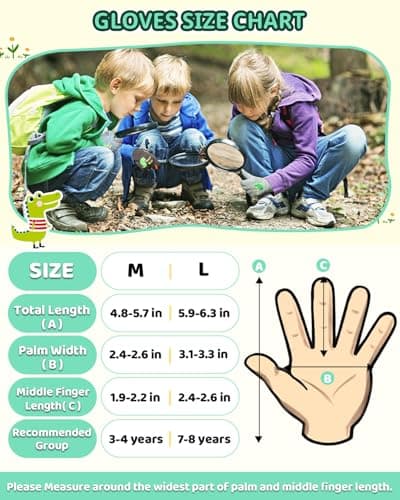RIGWARL Kids Winter Fleece Gloves for Boys & Girls, Water Repellent & Lightweight