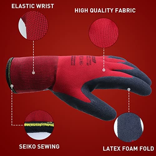 LOCCEF Winter Work Gloves for Men and Women, Freezer Grade Thermal Insulated Grip