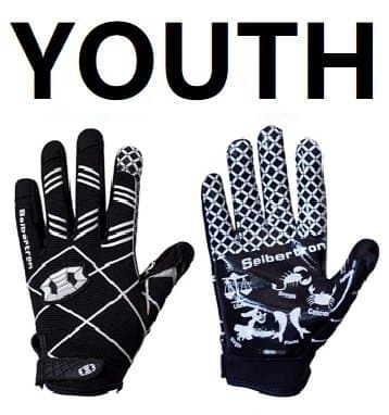 Seibertron Pro 3.0 Elite Ultra-Stick Sports Glove Football Gloves — Youth Size Black