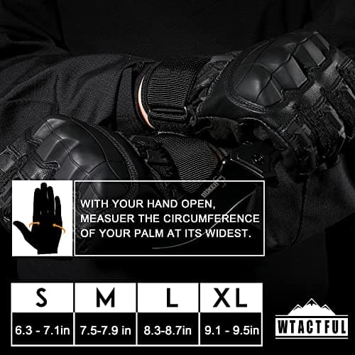 Tactical Rubber Gloves for Men Touchscreen Compatible Motorcycle Hunting