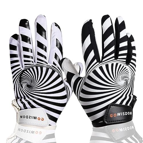 Youth Silicone Grip Football Gloves for Boys — blackwhite