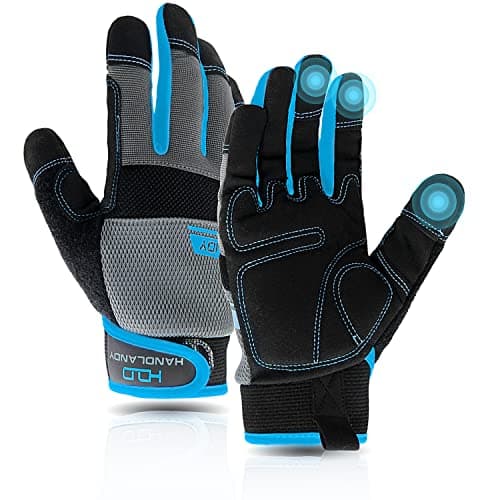 AIGEVTURE Women's Breathable Touch Screen Gloves, Pink, Large — Blue