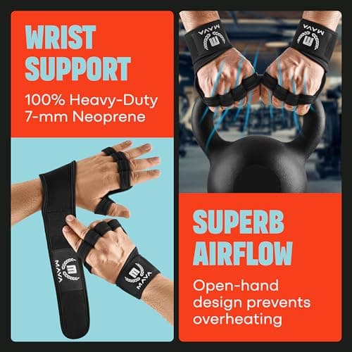 MAVA Padding Weight Lifting Gloves with Wrist Support for Men & Women