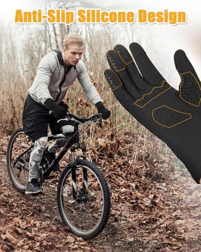 Lightweight Touch Screen Gloves for Winter Skiing, Hiking, Cycling - Anti-Slip, Warm Liners