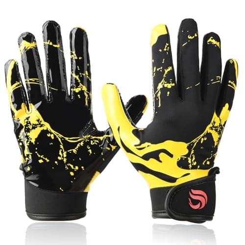 Youth Football Gloves for Kids - Excellent Grip Receiver Gloves