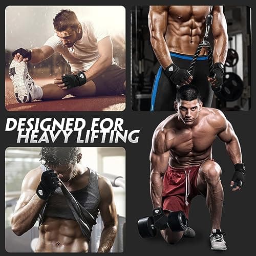Men's & Women's Workout Gloves - Full Palm Pad, Wrist Support, Enhanced Grip, Fitness Training