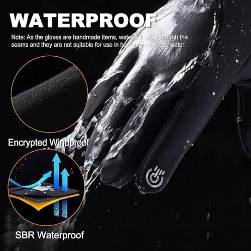 MAPLELILY Winter Gloves - Touch Screen, Waterproof & Warm for Men & Women
