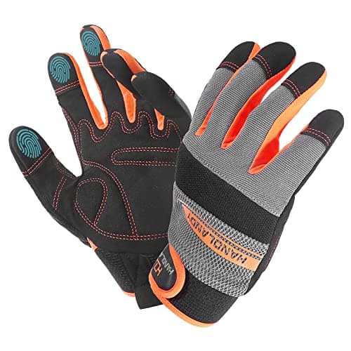 HANDLANDY Touch Screen Utility Gloves for Men & Women — Orange
