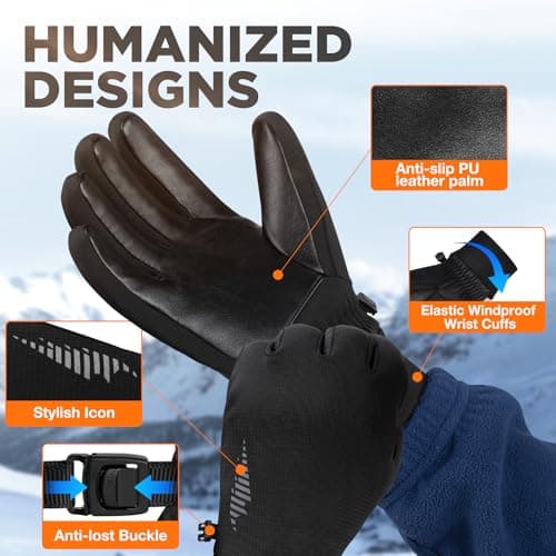 SIMARI Winter Gloves: Warm, Touchscreen Compatible, Waterproof for Men & Women