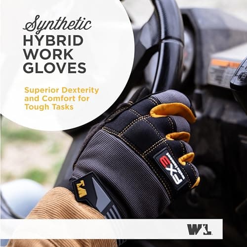 Wells Lamont FX3 Men's Extra Large Dexterity Gloves, Touchscreen, Black