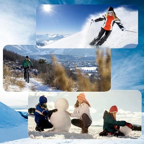 Warm Water-Repellent Winter Ski Gloves for Men & Women Anti-Slip Touchscreen Cold Weather Gloves