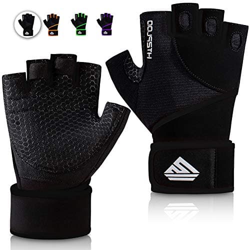 Men's & Women's Workout Gloves - Full Palm Pad, Wrist Support, Enhanced Grip, Fitness Training