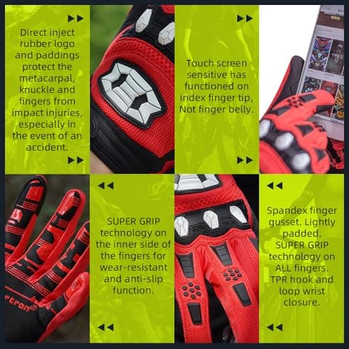 Seibertron Full Finger Motocross Racing Gloves Touch Recognition