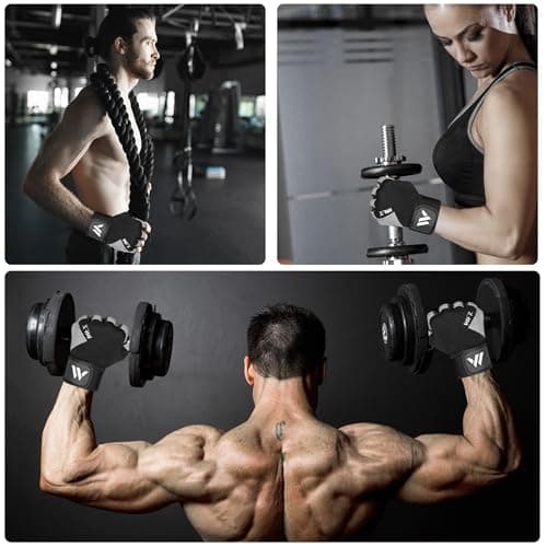 Anti-Slip Fitness Gloves for Weight Lifting - Shock Absorbing, Padded Grip, Breathable, Workout Support