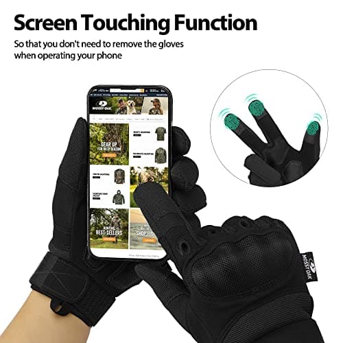 Mossy Oak Men's Touch Screen Tactical Gloves for Hunting and Hiking