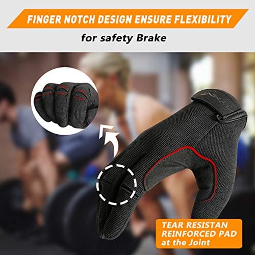 Anti-Slip Full Fingers Gym Gloves for Weight Lifting & Fitness