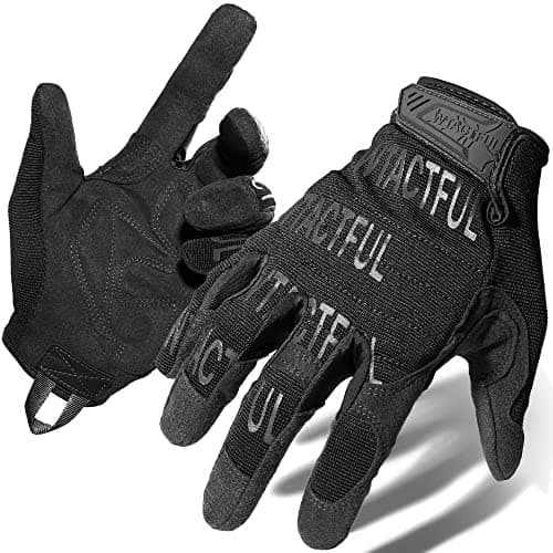 Tactical Men's Full Finger Gloves for Airsoft & Paintball — Update - Black