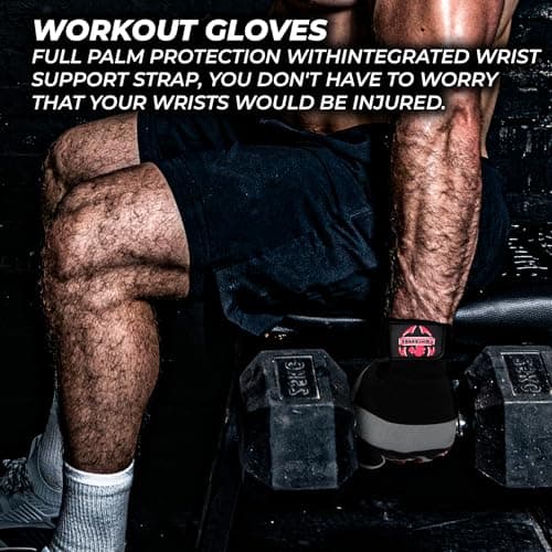 FIGHTSENSE Workout Gloves for Men and Women - Enhanced Grip, Padded Palm, Breathable Design
