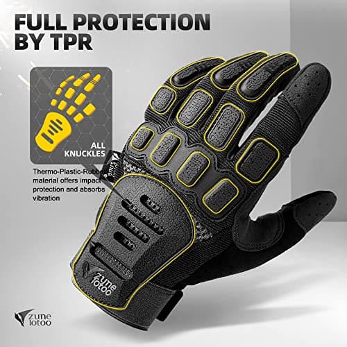 ZUNE LOTOO Men's Touchscreen Tactical Gloves with TPR Protection for Motorcycle Airsoft Paintball