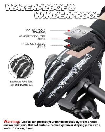 Waterproof Winter Gloves with Touchscreen Fingers for Men and Women