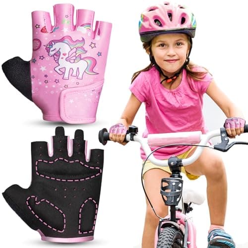 RIGWARL Kids' Cushioned Cycling Gloves for Hiking and Fishing