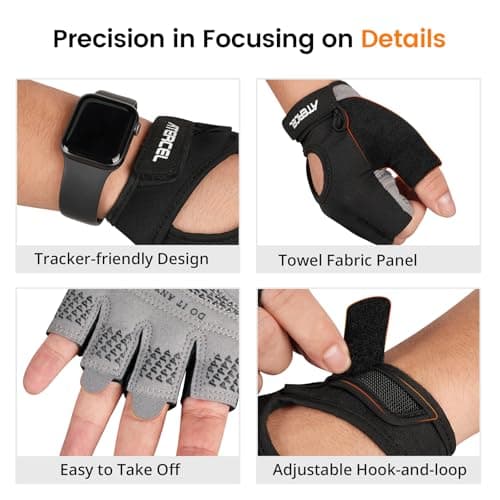 ATERCCEL Weight Lifting Gloves, Full Palm Protection for Men and Women