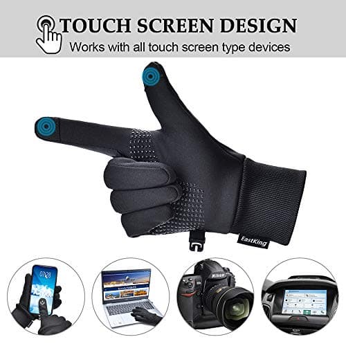 EastKing Lightweight Winter Gloves Touch Screen Warm and Water Resistant for Men and Women