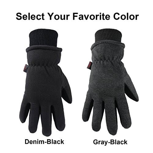 OZERO Winter Gloves for Men and Women | Deerskin Suede & Insulated Polar Fleece